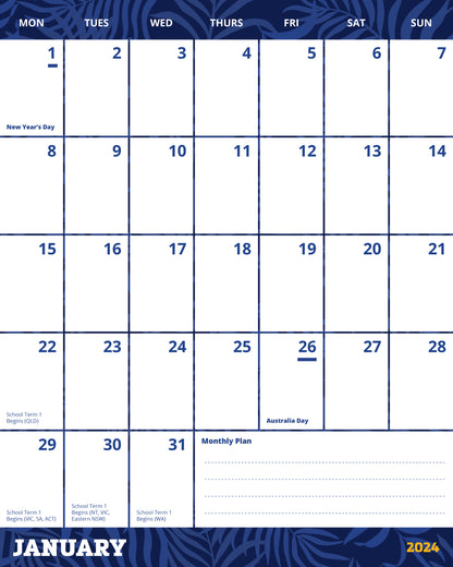 Australian Tradie Calendar 2024 - Plant Edition