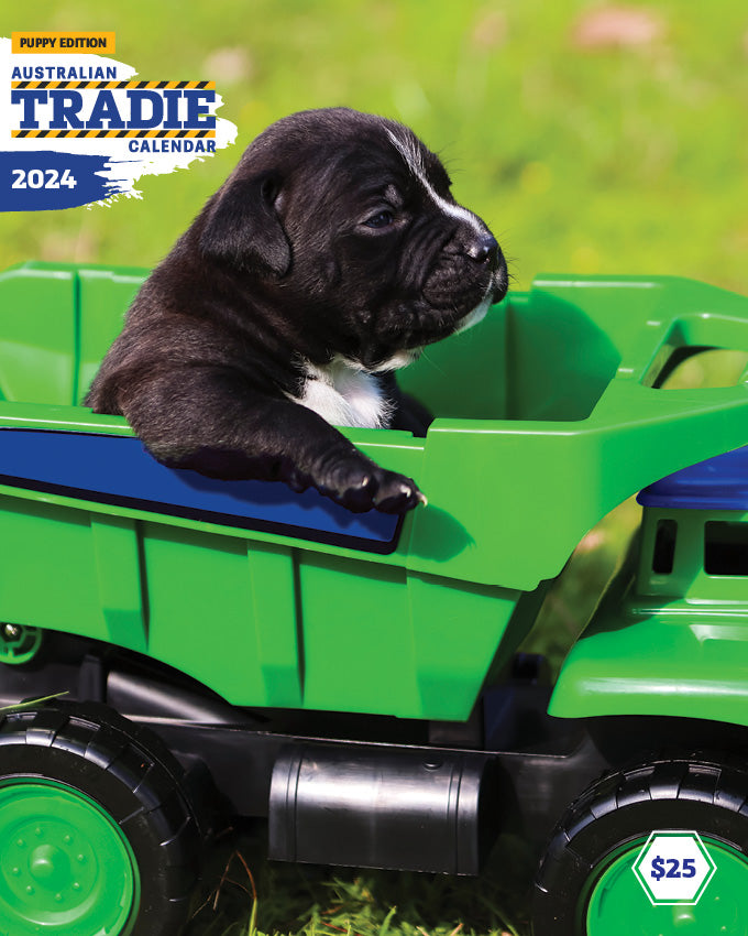 Australian Tradie Calendar 2024 - Puppy Edition